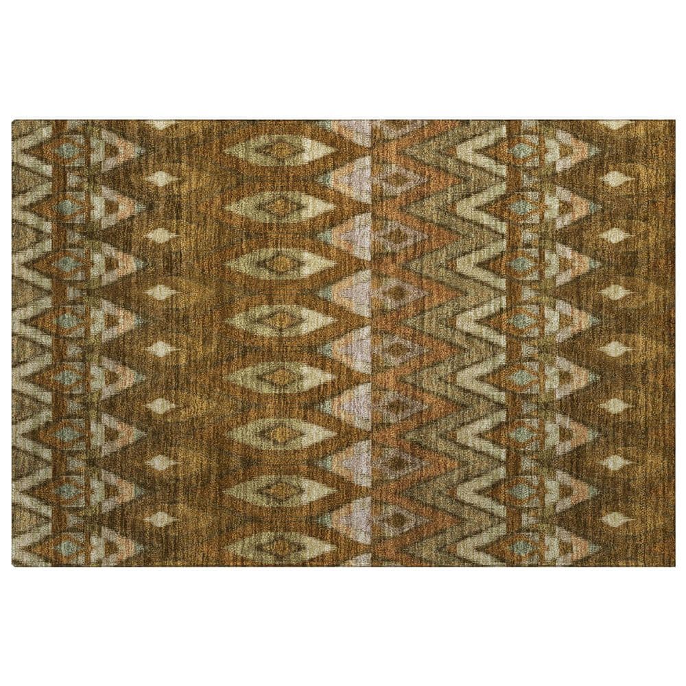 Dream Shag Premium Machine Washable Abstract ADS617 Brown 3 ft. x 4 ft. Area Rug price history on PriceWatchPro