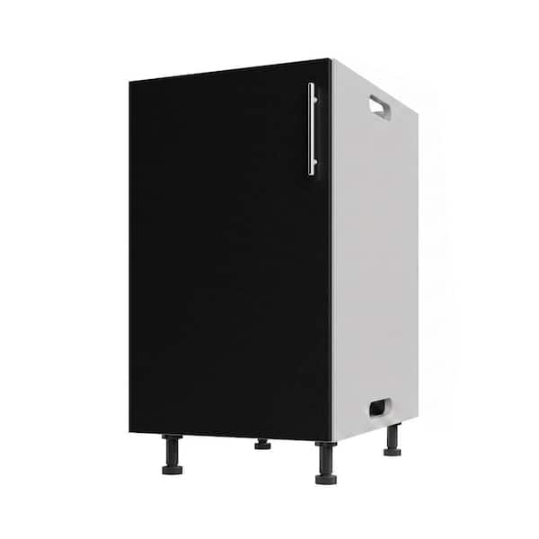Miami Weatherboard 18 in. X 27 in. X 34.5 in Outdoor Base Cabinet Full Height in Pitch Black Matte