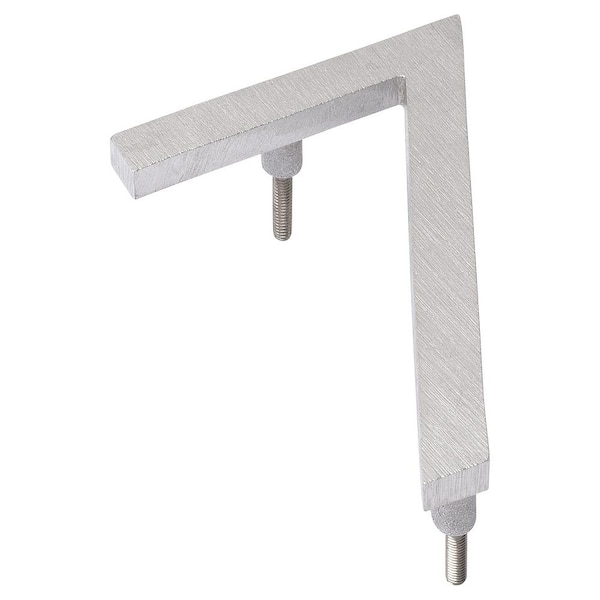 12 in. Brushed Aluminum Floating or Flat Modern House Number 7