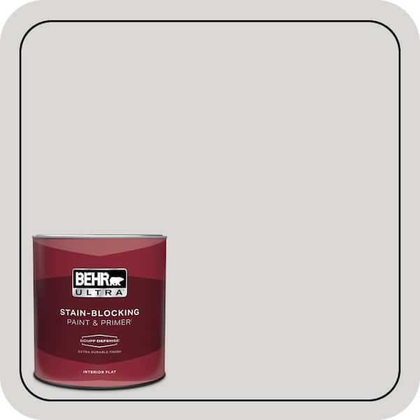 BEHR ULTRA 1 qt. #ICC-23 Silver Tradition Extra Durable Flat Interior Paint & Primer