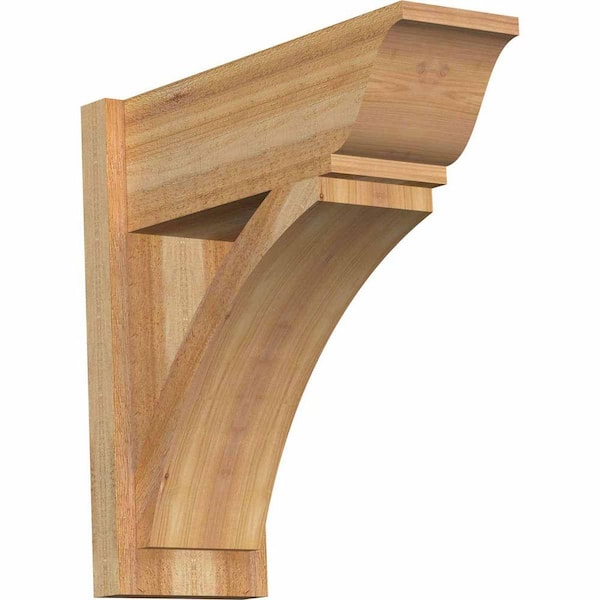 Ekena Millwork 8 in. x 22 in. x 22 in. Thorton Traditional Rough Sawn Western Red Cedar Outlooker