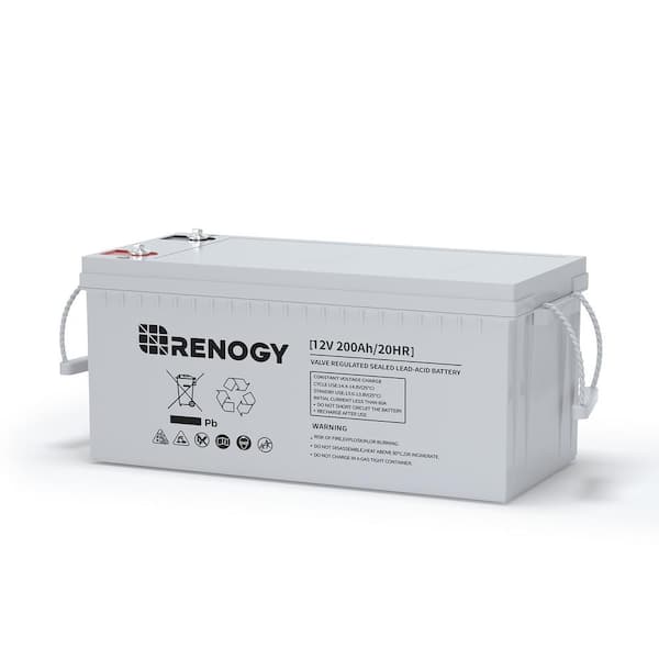 Renogy Deep Cycle AGM Battery 12-Volt 200Ah Safe Charge Most Home Appliances for RV, Off-Grid Solar System, Maintenance-Free