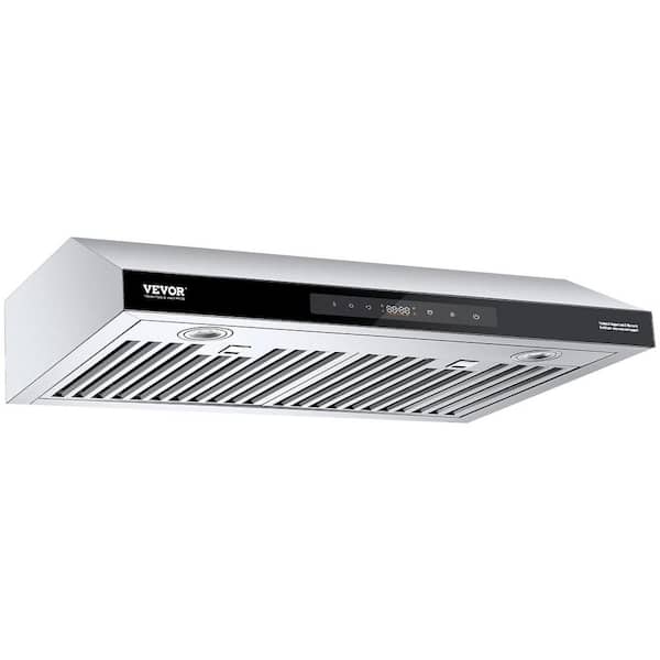 Under Cabinet Range Hood, 30 in. Kitchen Vent Hood, 900CFM Dual Motors Stainless Steel Stove Hood Ducted
