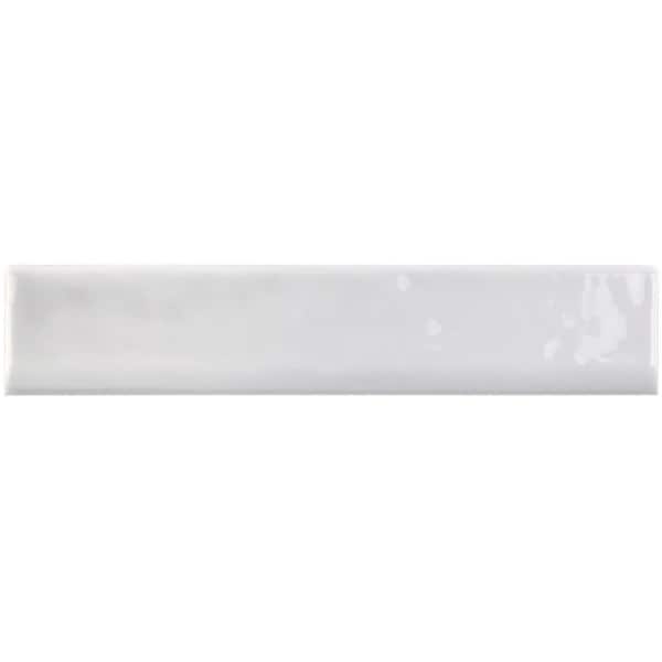 Newport Gray 1.97 in. x 9.84 in. Polished Ceramic Wall Bullnose Tile