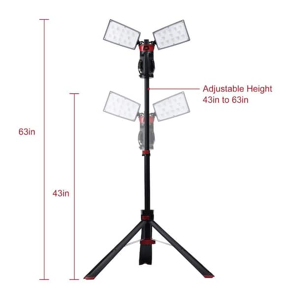 Husky 10000 Lumens Portable LED Corded Tripod Work Light