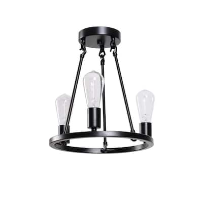 hampton bay 3 light semi flush mount