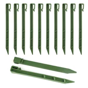 9.64 in. Green Plastic Landscape Anchoring Spikes (12 Per Pack)