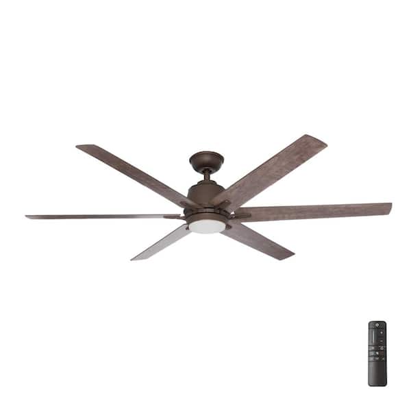 Home Decorators Collection Kensgrove 64 in. Integrated LED Espresso Bronze Ceiling Fan with Light and Remote Control