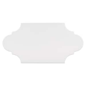 Textile Basic Provenzal White 6-1/4 in. x 12-3/4 in. Porcelain Floor and Wall Tile (8.8 sq. ft./Case)