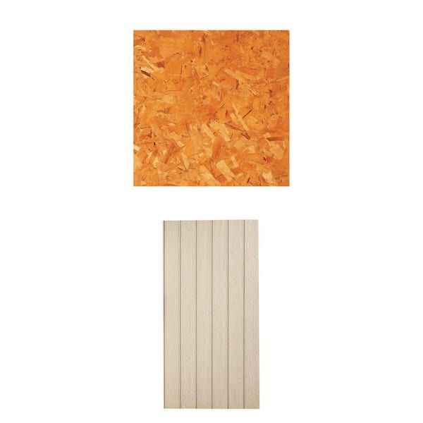 4 ft. x 8 ft. OSB 7/16 Sheathing Panel and LP SmartSide Cedar Texture 3/8 in. x 4 ft. x 8 ft. Siding Panel Combo