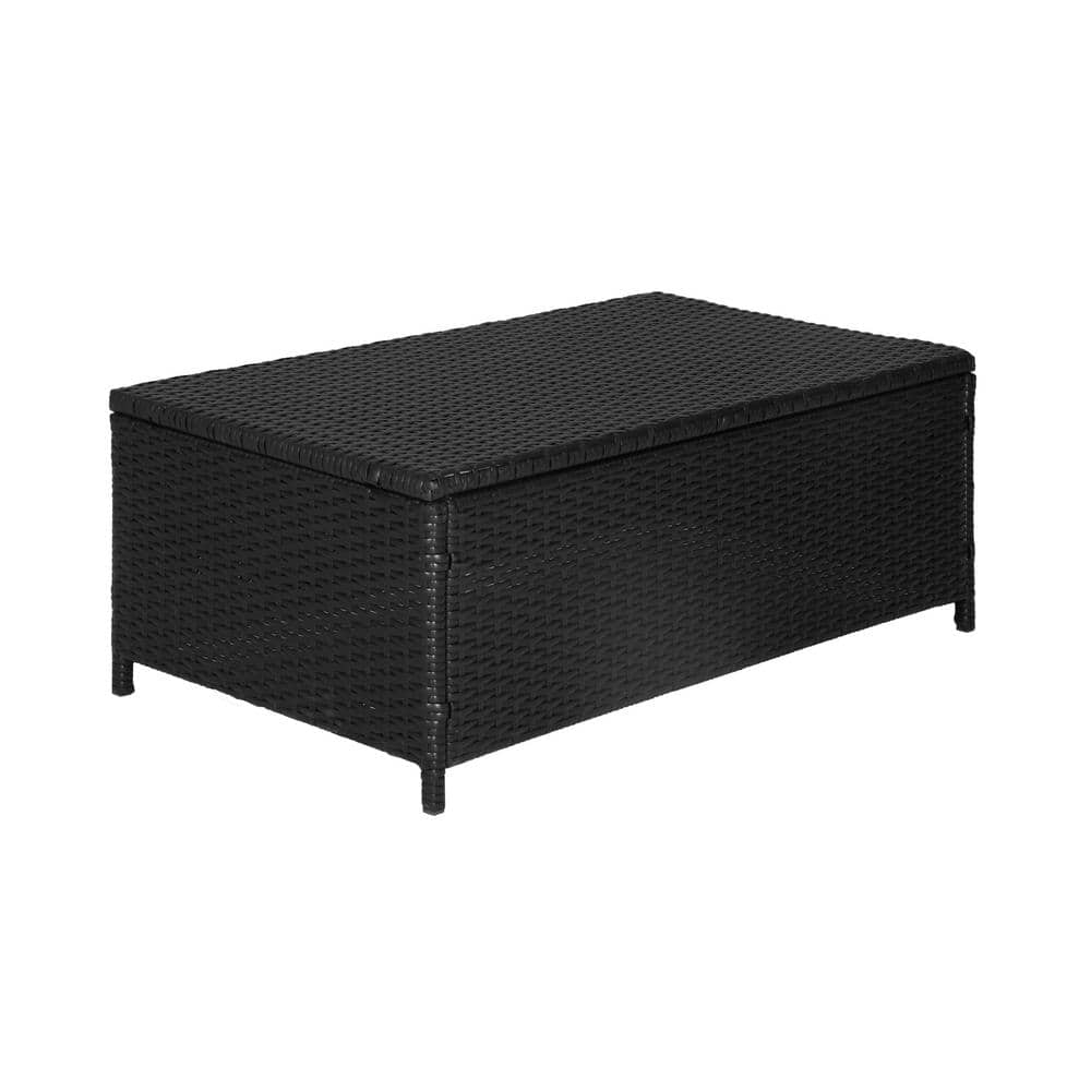 Gray 4-Piece All-Weather Wicker Patio Conversation Set with Cushions