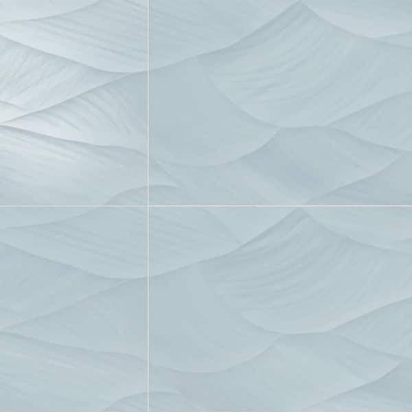 Biomim Concept Blue 12 in. x 35 in. Ceramic Wall Tile (11.63 sq. ft./Case)