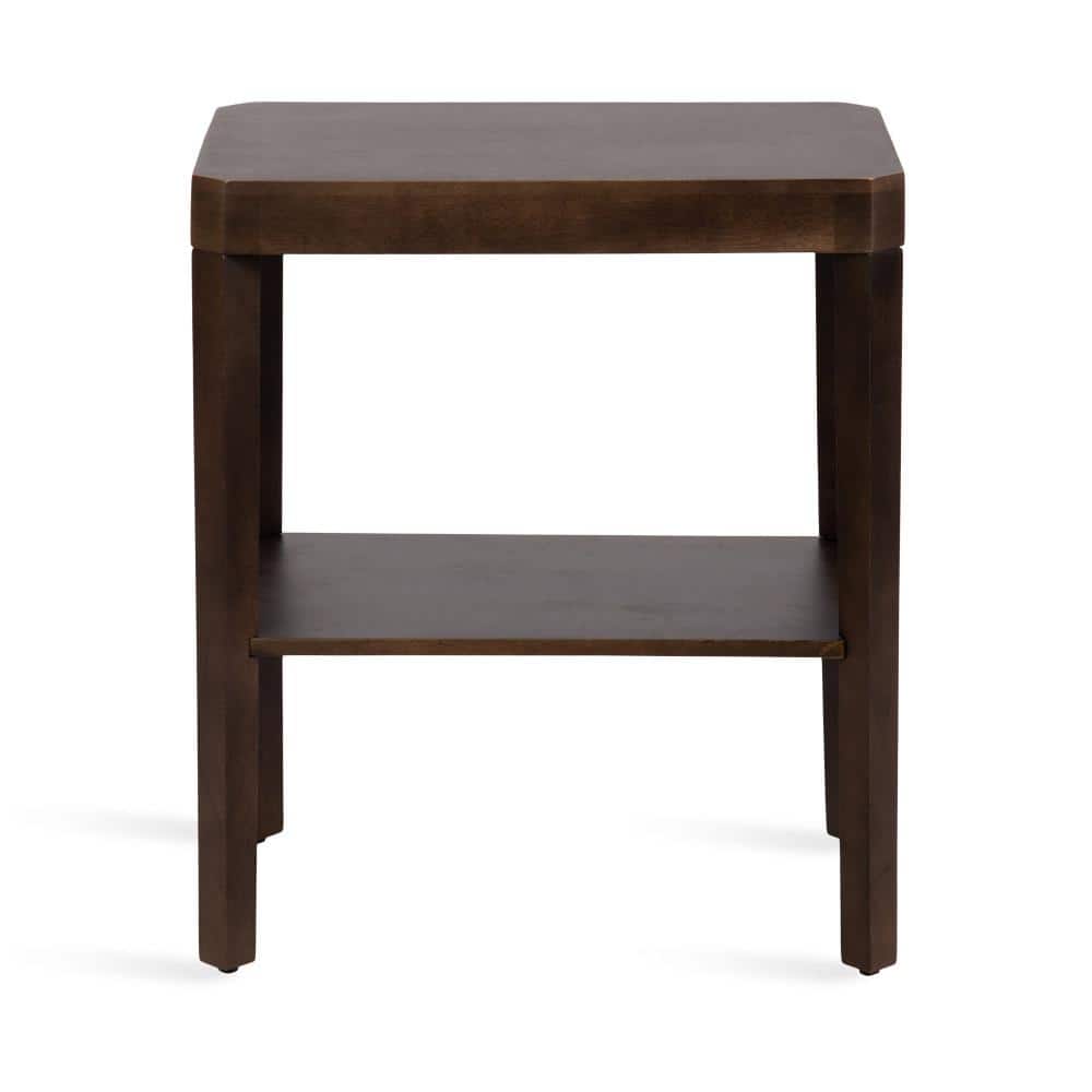 Talcott Dark Brown Mango Wood Rectangular Side Table, 22x14x26