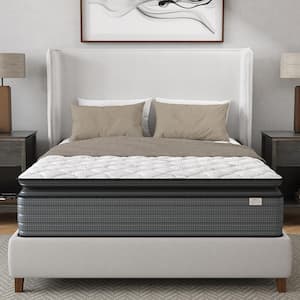 Isabella 14 in. Queen Medium Hybrid Pillow Top Bed-in-a-Box Mattress, Motion Isolation, Edge Support