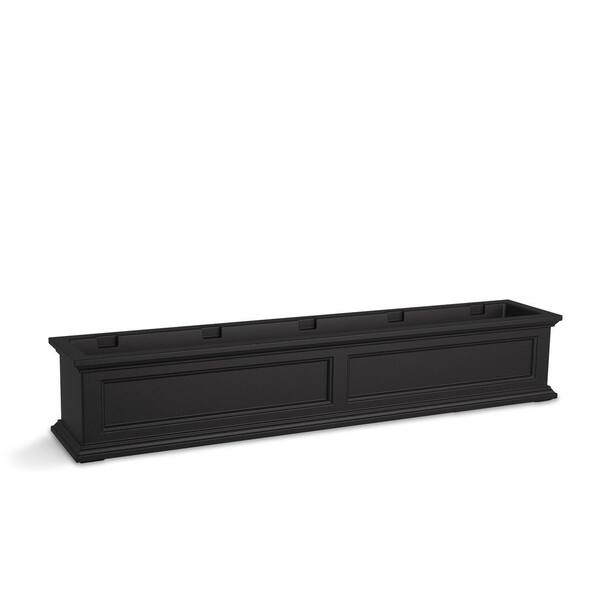 Fairfield 60 in. x 11 in. Self-Watering Black Polyethylene Window Box