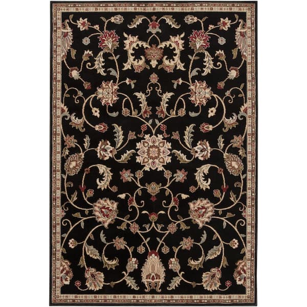 Livabliss Sabin Black 7 ft. x 10 ft. Indoor Area Rug