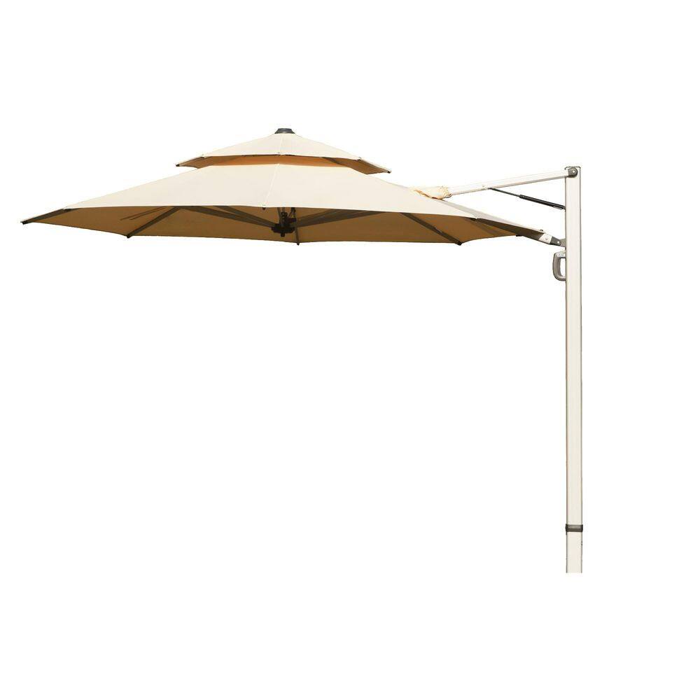 10 ft. Round Cantilever Patio Umbrella with Center Pole, 9-Rib Reinforced Frame, 5-Position Tilt Adjustment in Beige price history on PriceWatchPro