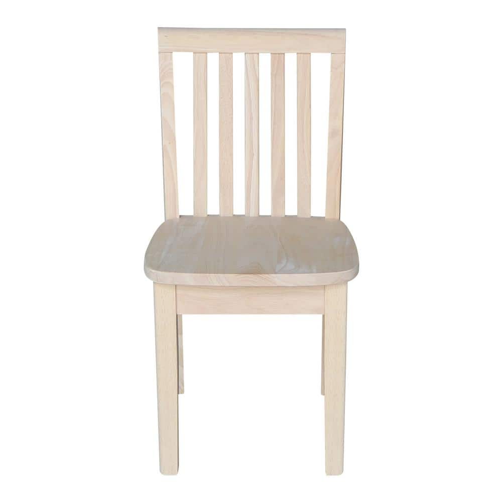 boys and girls Wooden child's chair unfinished maple and pine wood White 