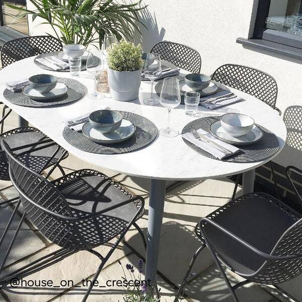 Denby Studio Grey/White Medium Coupe Plate (Set of 4) STG-004W/4