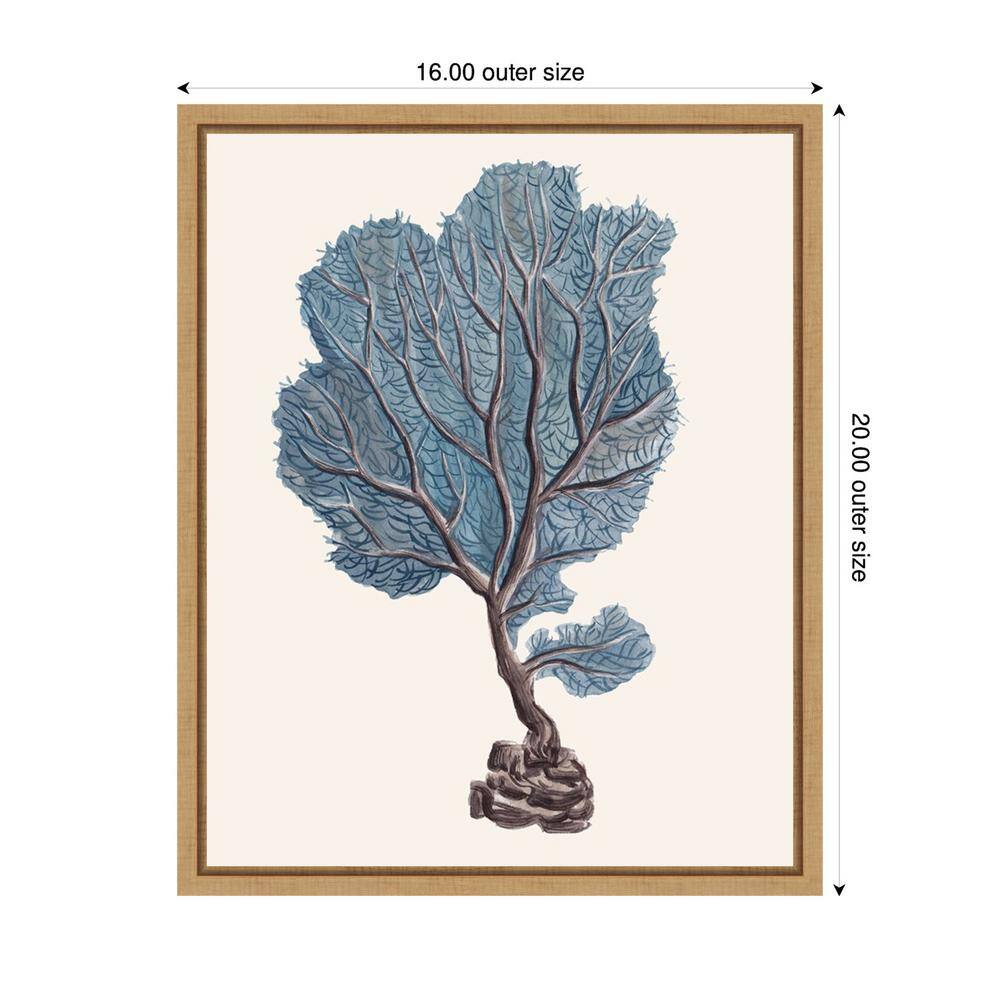 Amanti Art 16"x20" Indigo Reef IV by Melissa Wang Framed Canvas Wall Art Print