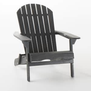 Obadiah Dark Grey Folding Acacia Wood Adirondack Chair