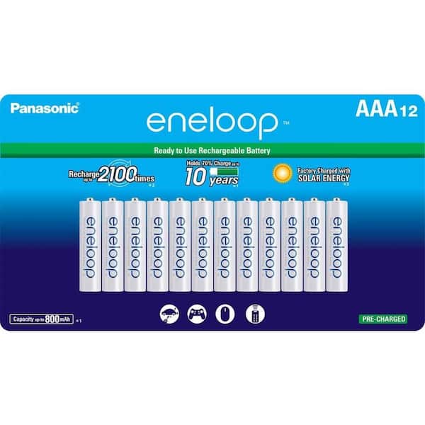 Panasonic eneloop Ni-MH AAA Rechargeable Batteries (12-Pack)