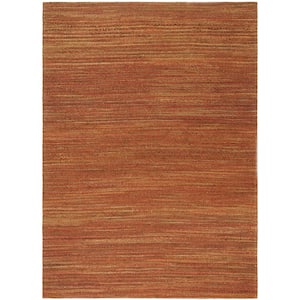 Cape Cod Rust 8 ft. x 10 ft. Striped Area Rug