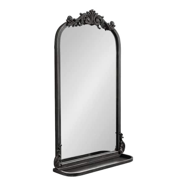 Arendahl Black 16 in. W x 25 in. H Arch Metal Framed Mirror