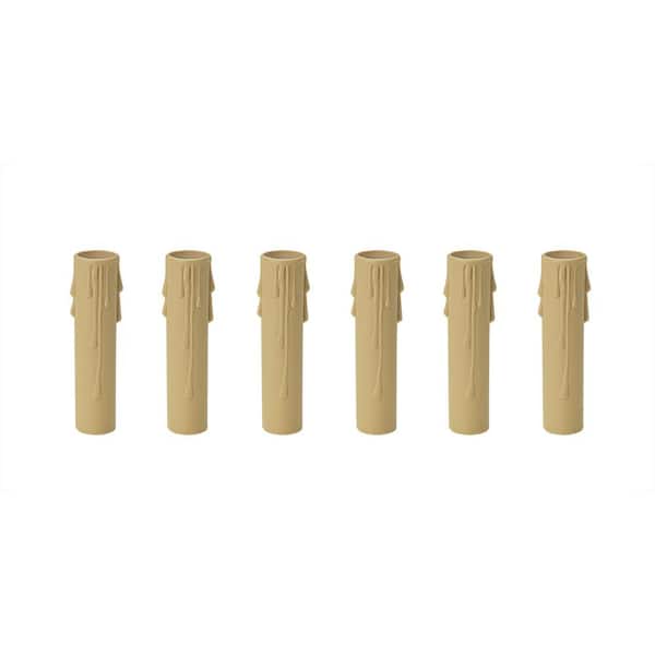 Aspen Creative Corporation Tan Drip Candle Socket Cover (6-Pack)