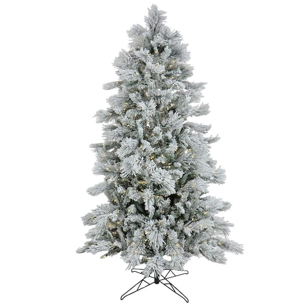 6.5 ft. Unlit Slim Flocked Artifical Christmas Tree