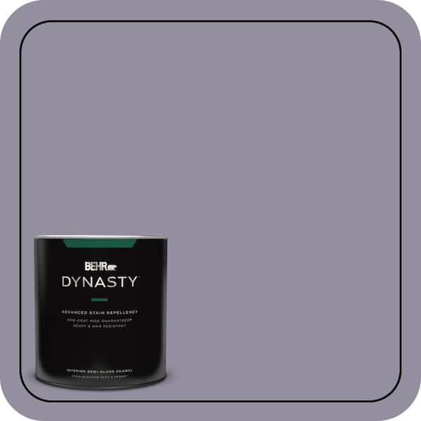 BEHR DYNASTY 1 qt. #N560-4 Evening in Paris One-Coat Hide Semi-Gloss Enamel Interior Stain-Blocking Paint and Primer