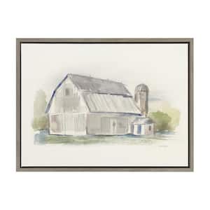 Sylvie Barn 2 by Patricia Shaw Framed Canvas Landscape Art Print 18 in. x 24 in .