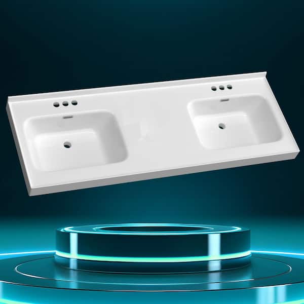 そふぃ Zeafive Xoe 49 in. W x 22 in. D Solid Surface White