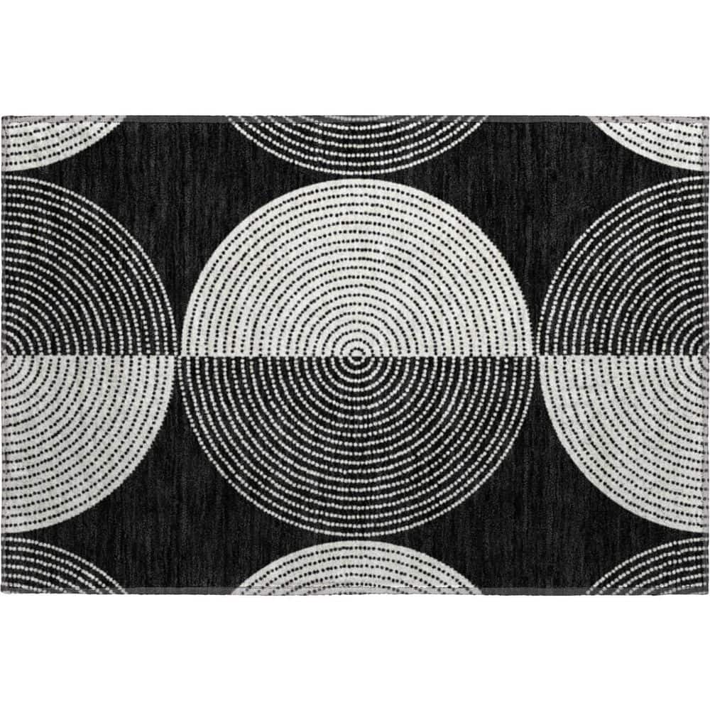 Addison Rugs Mayfield Premium Machine Washable Abstract AMF2275 Black 2 ...