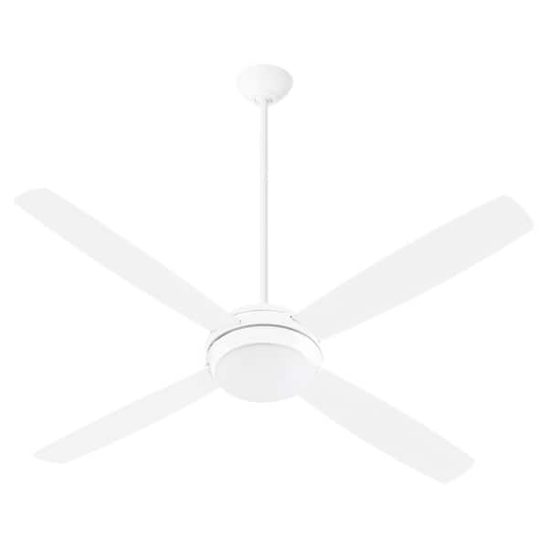 quorum EXPO 60 in. 4 Blade 4-Light 9 watt Medium base Non Dimming-LED Light Fan Studio White