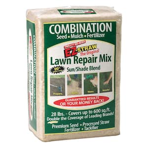 Outdoor Lawn Repair Mix Sun/Shade Blend Bale with Tack