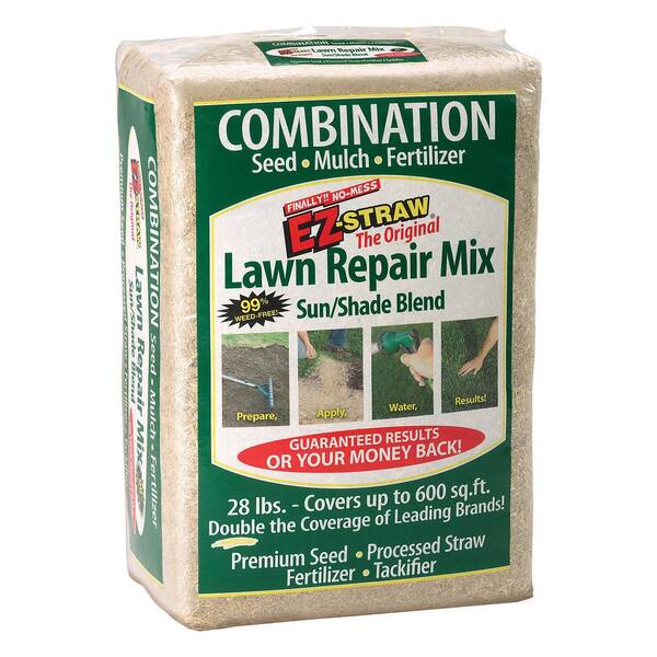 Rhino Outdoor Lawn Repair Mix Sun/Shade Blend Bale with Tack