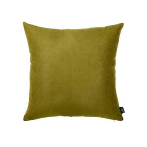 Josephine Green Solid Color 20 in. x 20 in. Throw Pillow Cover (Set of 2)