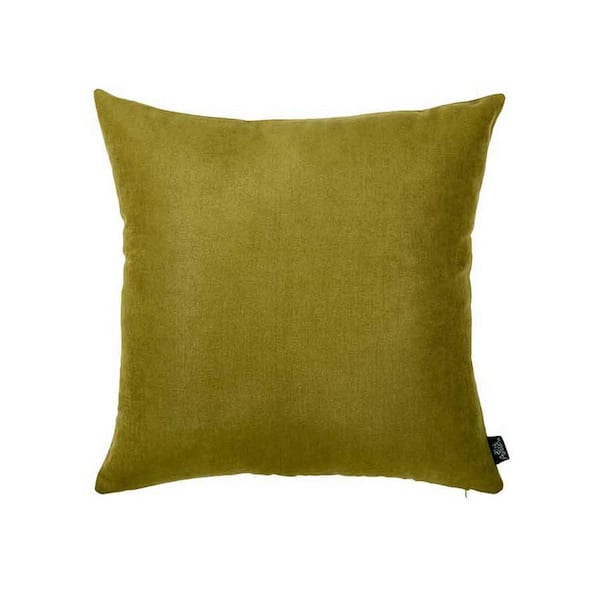 HomeRoots Josephine Green Solid Color 20 in. x 20 in. Throw Pillow Cover (Set of 2)