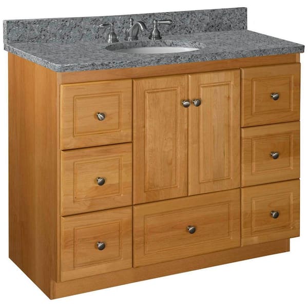 Simplicity by Strasser Ultraline 42 in. W x 21 in. D x 34.5 in. H Bath Vanity Cabinet without Top in Natural Alder