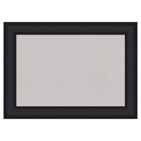 Oliver Black 29 in. x 21 in. Wood Framed Grey Cork Memo Board