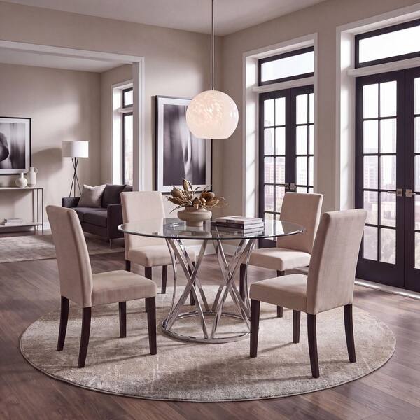 Madison 7 ft. x 7 ft. Gray Ombre Round Rug