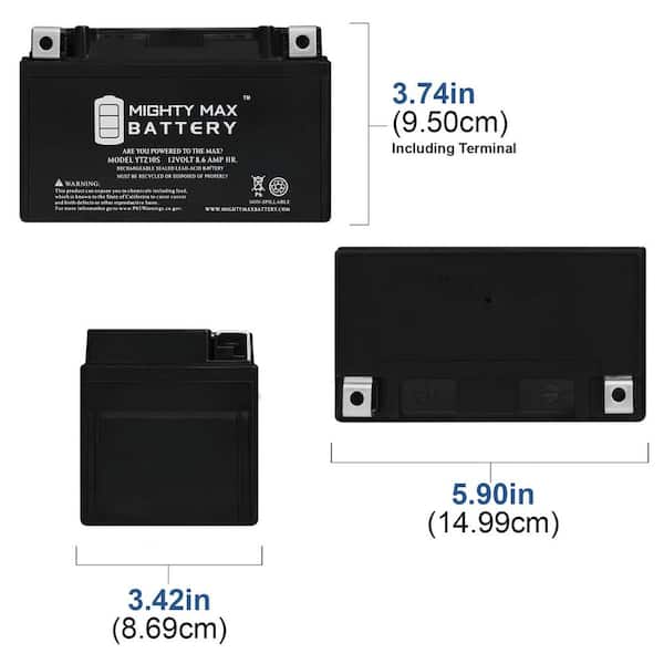 MIGHTY MAX BATTERY 12-Volt 8.6 Ah Replacement Battery for Yuasa YTZ10S  Battery YTZ10S61 - The Home Depot