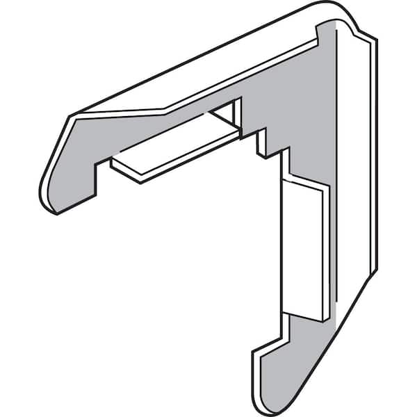 Screen Frame Corner, 1/4 in. x 3/4 in. x 0.040, Stamped Aluminum, Fits Elgar (50-pack)