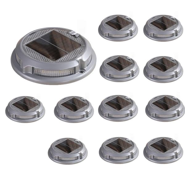 12-Pack Outdoor Solar Driveway Lights, RGB Colors, 3-Dynamic Light Modes for Driveway, Dock, Stair, Garden Decor