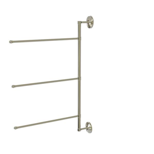 Allied Brass PMC-27/3/16/28-WHM Prestige Monte Carlo Collection 3 Swing Arm Vertical 28 Inch Towel Bar Matte White Allied Brass PMC-27/3/16/28-WHM Prestige Monte Carlo Collection 3 Swing Arm Vertical 28 Inch Towel Bar Matte White