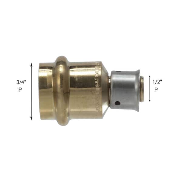 PureFlow 1/2 in. x 3/4 in. Press Zero-Lead Bronze Transition Coupling (10-Pack)