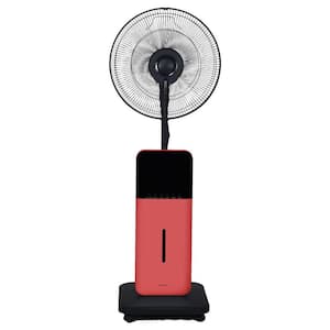 18 in. Oscillating Ultrasonic Dry Misting Fan with Bluetooth Technology and Built-In Speakers