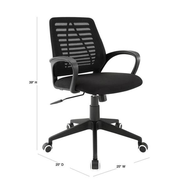 MODWAY Ardor Office Chair in Black EEI-1250-BLK - The Home Depot