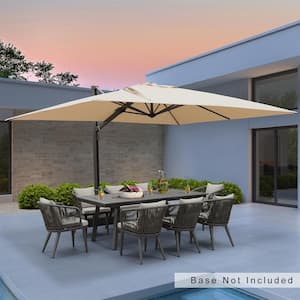 10 ft. x 13 ft. Patio Umbrella Aluminum Large Cantilever Umbrella for Garden Deck Backyard Pool in Beige